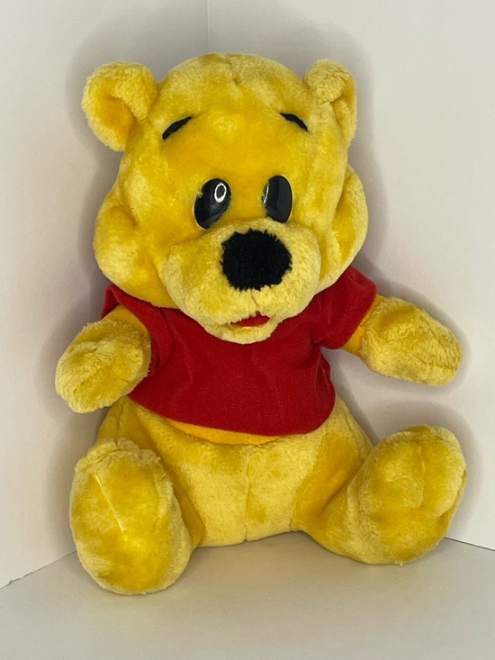 Vintage Other - Vintage Winnie The Pooh Plush Large Plastic Eyes Red Shirt 80s 90s ✔️Description